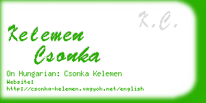 kelemen csonka business card